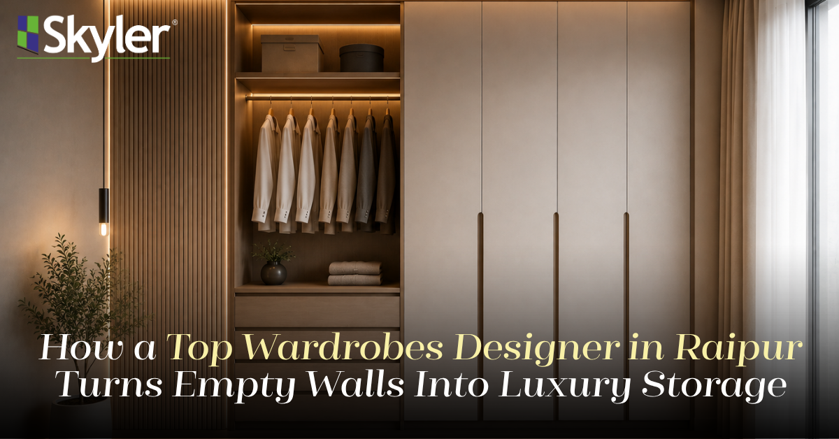 Read more about the article How a Top Wardrobes Designer in Raipur Turns Empty Walls Into Luxury Storage